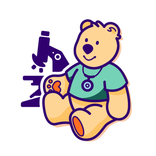Dr. Goodbear with a microscope